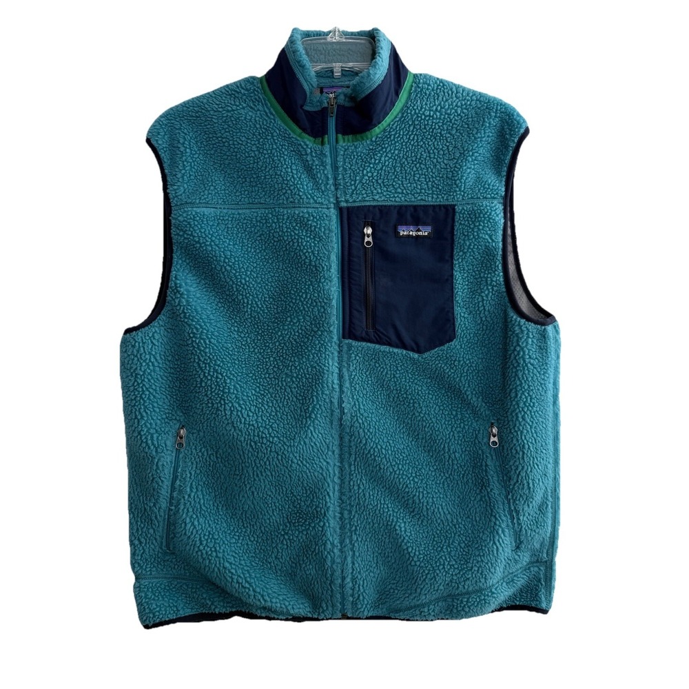 Patagonia Classic Retro X‎ Vest Mens XL Teal Aqua